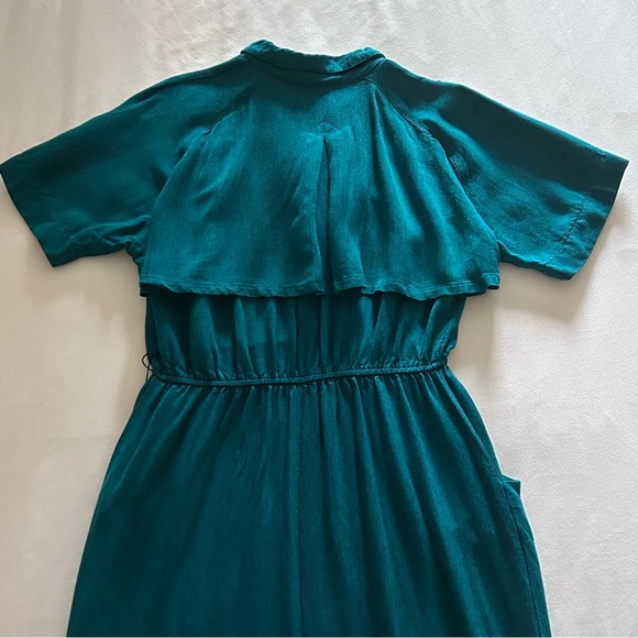 VTG Danny & Nicole New York | Teal Green Collared Dress w/ Big Pockets | Size 8 - Picture 16 of 16